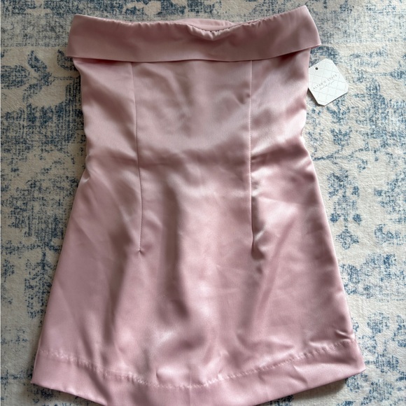 Altar’d State Pink Satin Mini Dress Romper - Picture 1 of 2